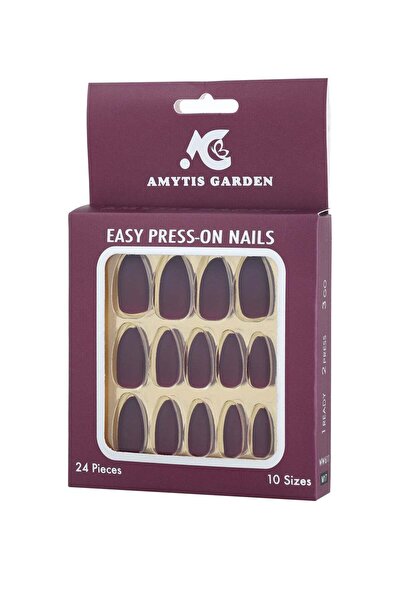 AMYTIS GARDEN Matte artificial nails, 24 pieces M17