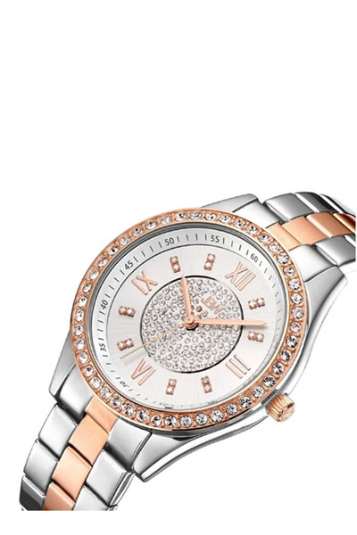 JBW Women Mondrian 0.16 Ctw Diamond Stainless Steel Watch J6303D