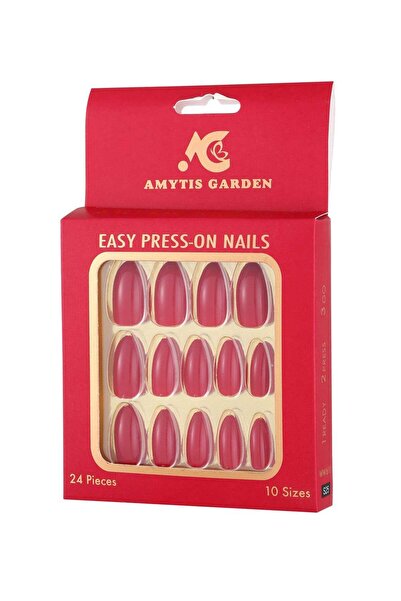 AMYTIS GARDEN أظافر صناعية لامعة، 24 قطعة S25