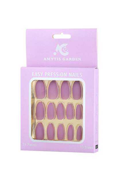 AMYTIS GARDEN أظافر صناعية مطفية، 24 قطعة M21