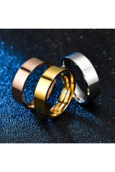 Kracer 6mm simple silver steel ring