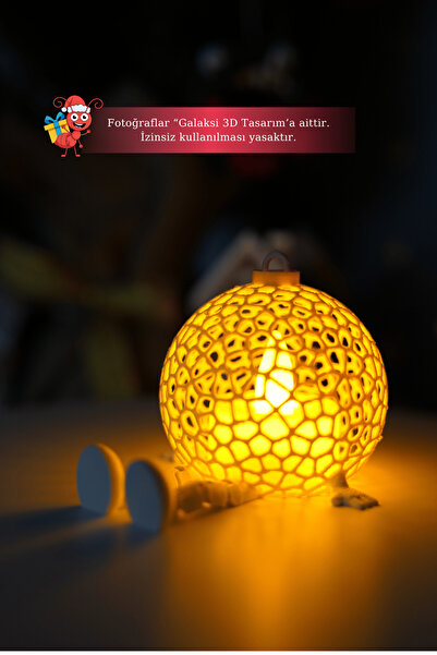 Galaksi 3D Yılbaşı Led Mumluk