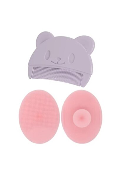 SUPER TRENDS Set Perie De Baie Si Pieptan Bebelusi Din Silicon Moale Indepart...