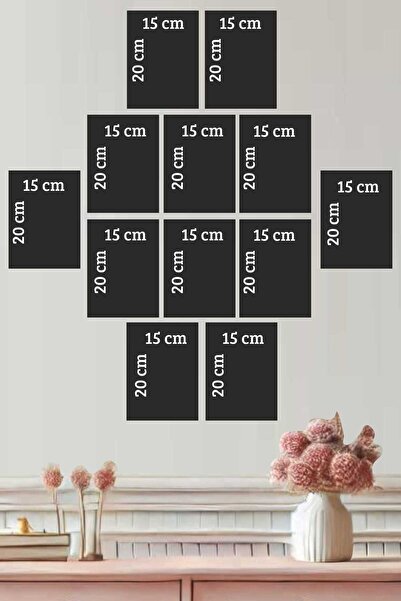 UNT Modern Floral Design 12-Piece Wall Painting Set – Colorful Floral Decoration