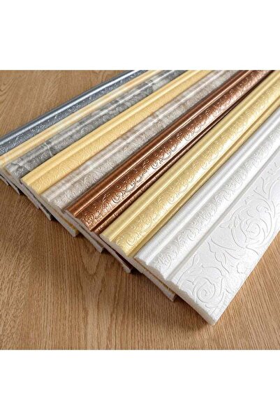 Generic Self-Adhesive 3D Skirting Sticker Foot Line Frame White