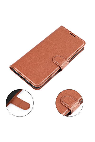 Techsuit Folio din piele Husa Oppo A5 4G, maro