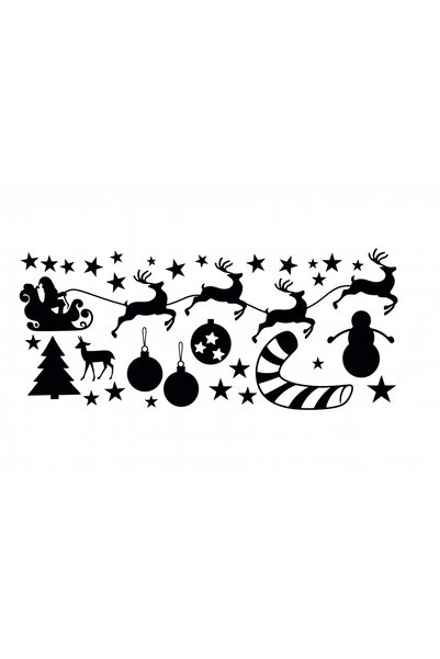 Kıvırcıkyoga New Year's Deer Concept Stickers 50*30