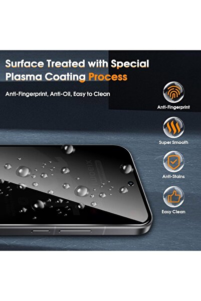 m.tk moveteck Xiaomi Mi 15t Pro Compatible Ghost Screen Protector Shatterproof Glass Full Coverage Tempered Privacy Glass