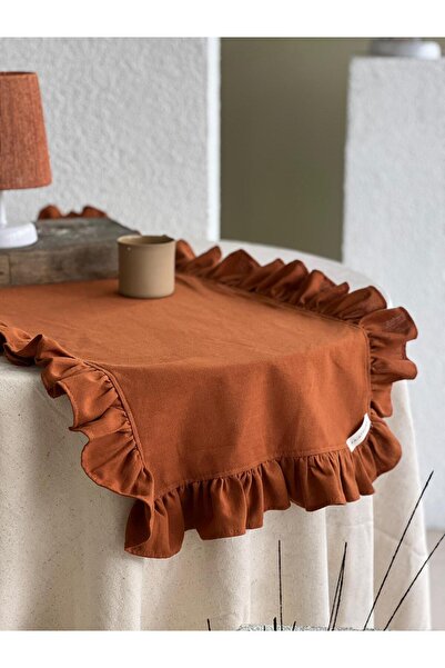 KaiAtelier Terra Linen Frilly Runner 40X120Cm