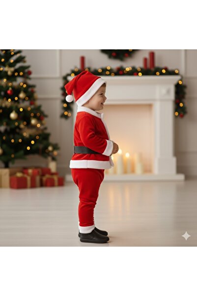 MİNİKO KİDS Boys' Christmas New Year Themed Santa Claus Suit