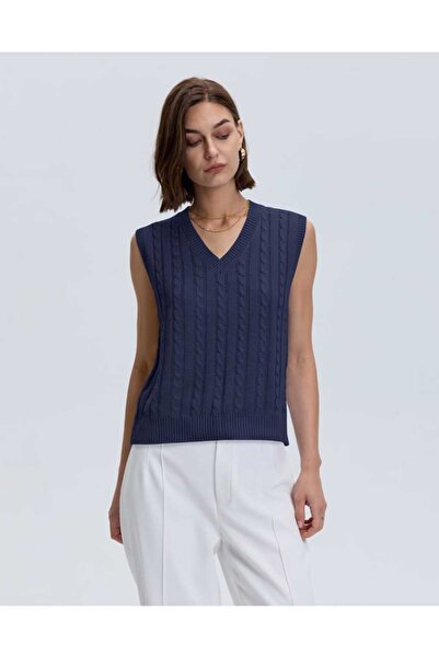 youknitwear you Lim 100% Cotton V-Neck Women's Sweater