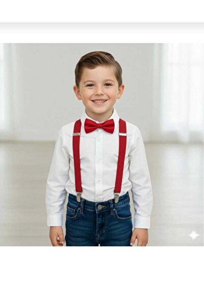 KAYAKİDS 23 Nisan Çocuk Pantolon - Papyon Takım Askılığı Siyah-Kırmızı-Beyaz ...
