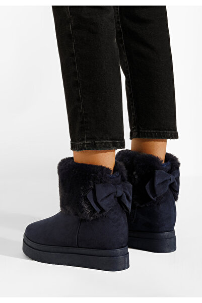B T Shoes Cizme imblanite dama navy Michi