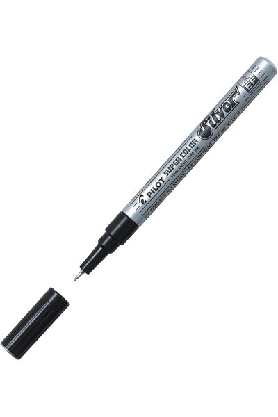 Pilot Super Color Superfine Permanent Marker 0.5mm - Silver