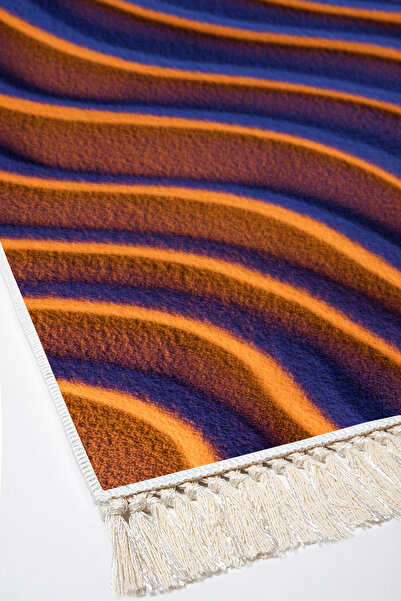 Alanur Home Non-Slip Base Djt Toilet Set Star Cotton Fringed Geometric E5022 Colorful