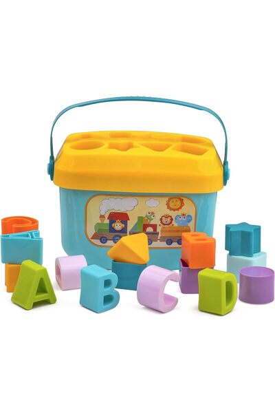 Playkidiz Shape Sorting Toy for Toddlers - Alphabet Pieces & Shapes, Ages 18+ Months, Plastic