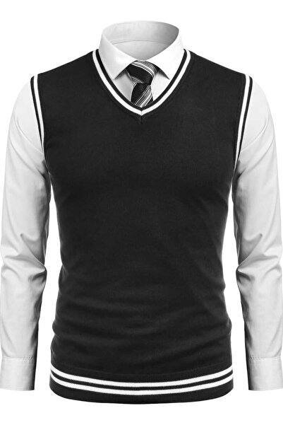 youknitwear you Shaun 100% Cotton V Neck Men's Knitwear Sweater