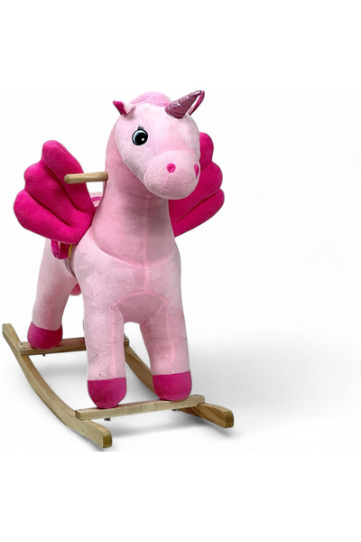 ALRWAD حصان هزاز وحيد القرن، حصان خشبي للأطفال، لعبة ركوب الخيل، ألعاب هزازة للأطفال