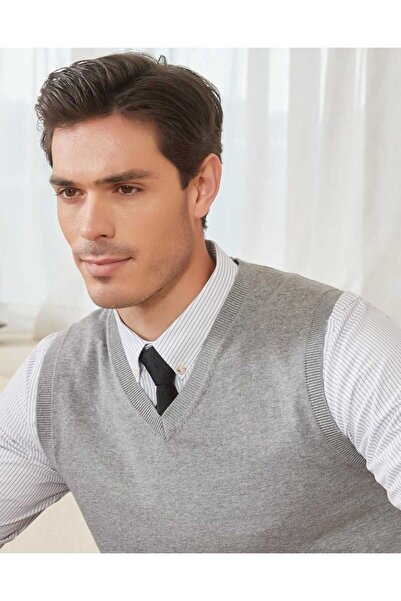 youknitwear you Shaun 100% Cotton V Neck Men's Knitwear Sweater