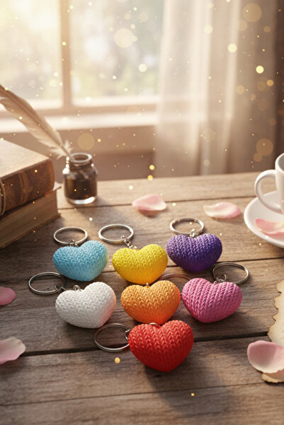 Cosmic Star سلسلة مفاتيح بتصميم قلب منسوج هدية للحبيب |   طباعة ثلاثية الأبعا...