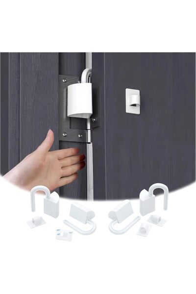 Yelajoy Set of 4 Door Hinge Finger Protectors - Anti-Pinch Door Stopper, White