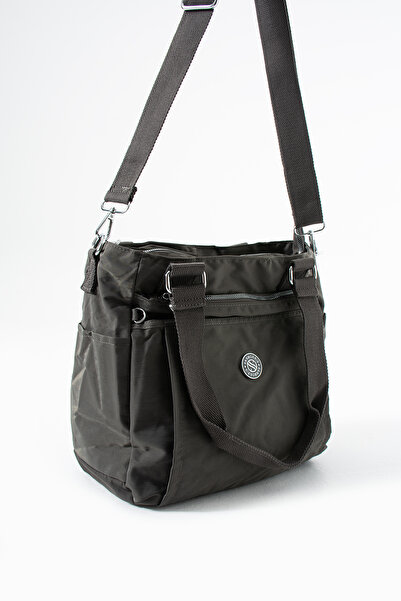 EG-BAGSS Sanmorris 7002 Women's 4-Compartment Water-Resistant Satin Fabric Crossbody and Shoulder Strap Bag