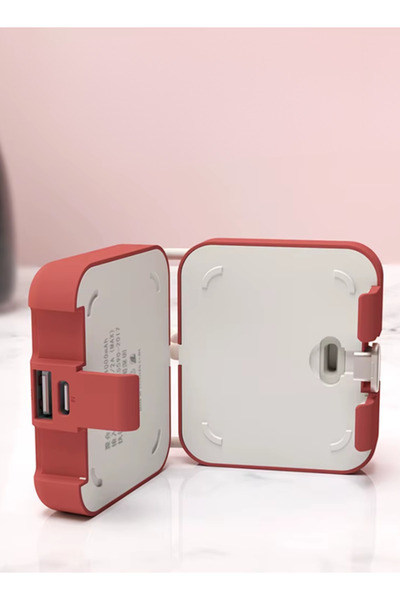 Generic Mini Handbag Back Clip Power Bank 4000mAh – Dual Wire Portable Charger with Phone Stander