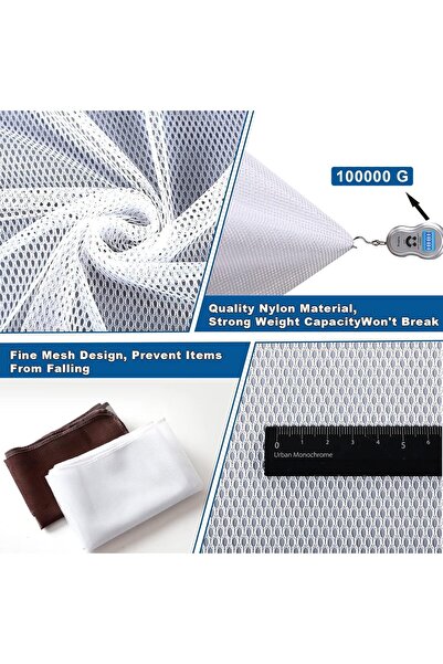 WAMBORY Child Safety Net for Balconies, Patios & Stairs — Temporary Railing 3×0.9m (White)