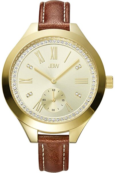 JBW Luxury Women’s Aria J6309B Diamond Wrist Watch with Leather Bracelet
