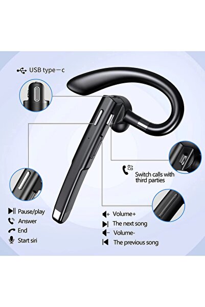 OEM Casca Bluetooth Wireless TWS YYK-520, BT 5.0, HandsFree, Compatibilitate Universala, Negru/Argintiu