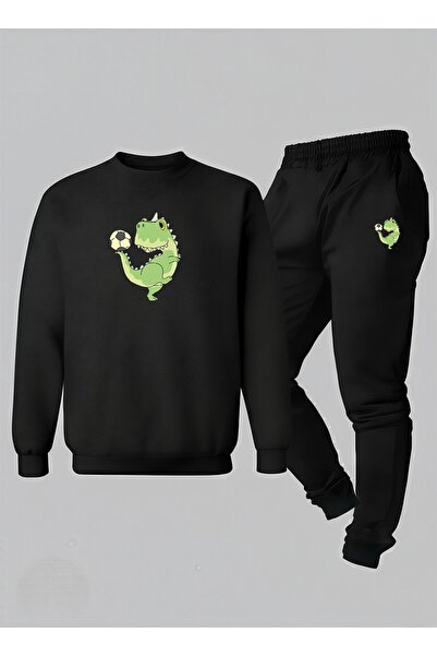 LORVEX Φούτερ - Σετ αθλητικής φόρμας για αγόρια με λαιμόκοψη ποδηλάτου, με στ...