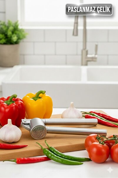 Tanemce مطحنة الثوم المعدنية الفاخرة الاحترافية من الفولاذ المقاوم للصدأ من الجيل الجديد