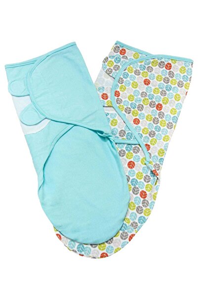Moon Organic Cotton Baby Swaddler Pack Of 2- Blue