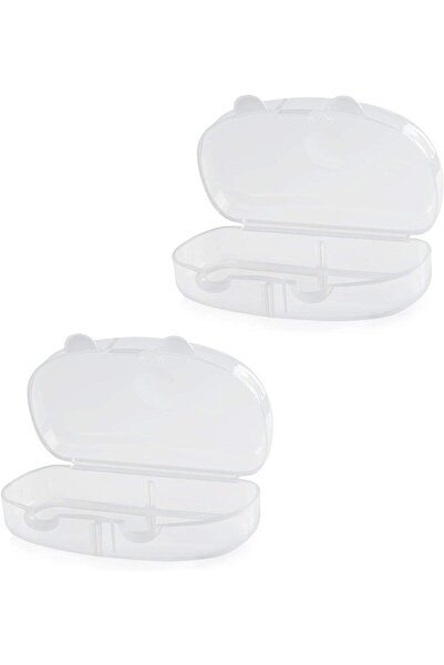 Generic Siusi Pacifier Travel Case - BPA-Free, Transparent, Holds 2 (2-Pack)
