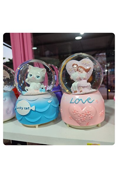 senacacollection Püskürtmeli Işıklı ve Müzikli Büyük Boy Kar Küresi