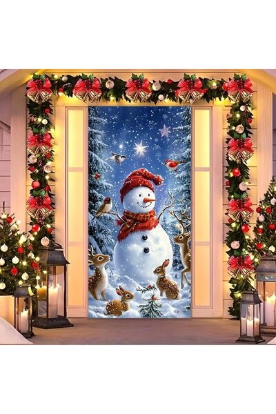 PROMISEBACKDROP2 190X75Cm Elastic Door Decoration, Fabric Door Dressing, Chri...