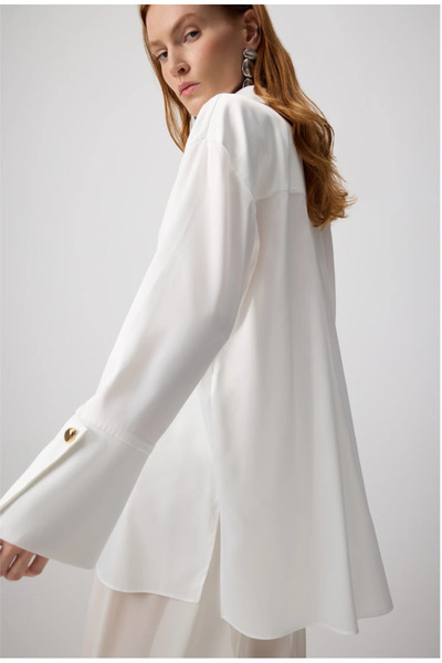 Touche GENİŞ MANŞETLİ SATEN GÖMLEK