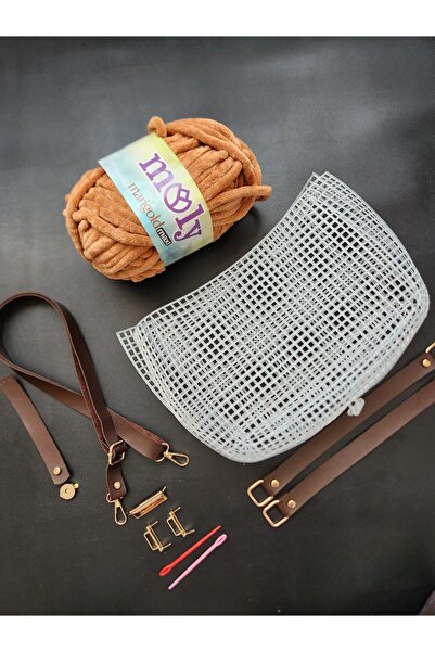 FERİHA HOBİ AKSESUAR مجموعة حياكة حقائب ثلاثية الأبعاد من القماش (8 قطع)