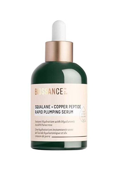 BIOSSANCE سيروم السكوالين + ببتيد النحاس لنفخ البشرة بسرعة (1.69 أونصة سائلة)
