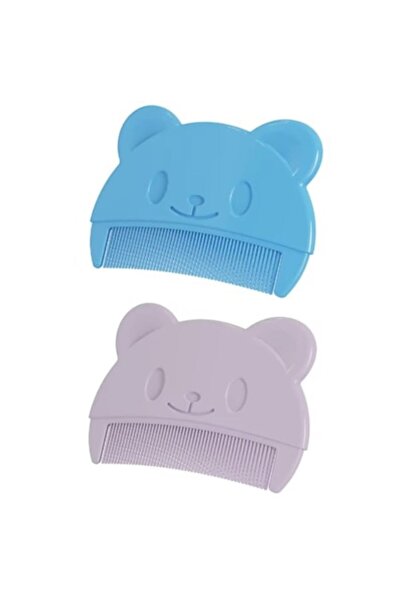 SUPER TRENDS Set of 2 Baby Combs for Removing Scalds and Cradle Caps Soft Silicone Vio Blue