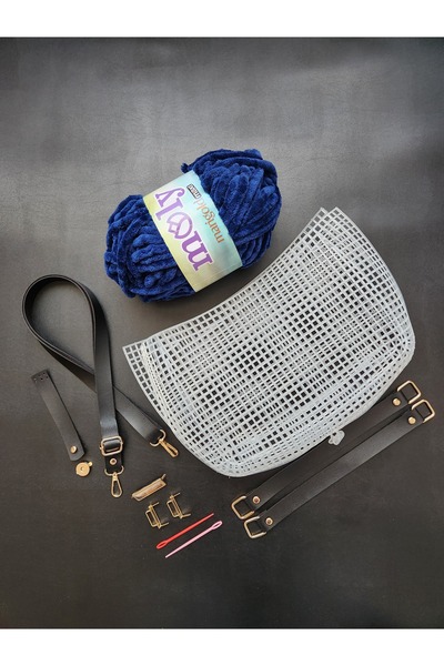 FERİHA HOBİ AKSESUAR 3D Bag Canvas Knitting Kit (8 Pieces)