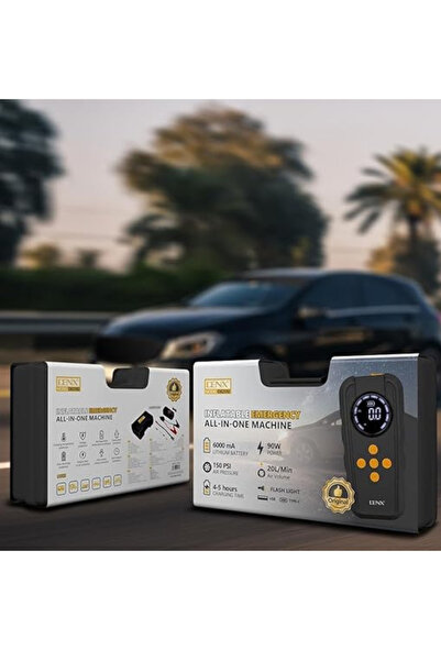 Denx Car jump starter (2000 amps), powerful 150 PSI air blower, and 6000mAh power bank