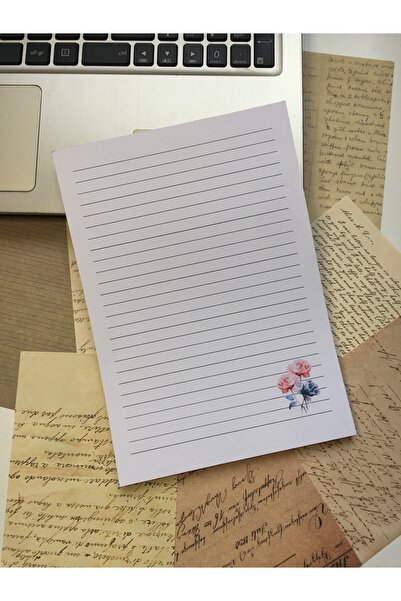 LaCerdaDizayn A5 Gül Desenli Notepad, Memopad Not Defteri