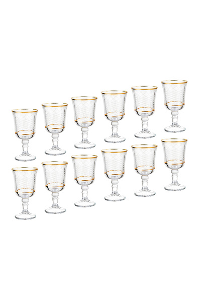 Dania ✨ 76-Piece Luxury Hospitality Set – Gold Mesh Glassware | Tea, Coffee, Juices & Water for 12 People ✨