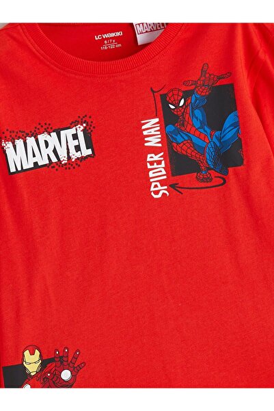 LC Waikiki Lcw Kids Crew Neck Spider-Man Printed Long Sleeve Boys' T-Shirt