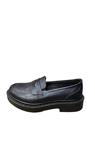 güven kundura Kadın Kalın Taban Hakiki Deri Ayakkabı