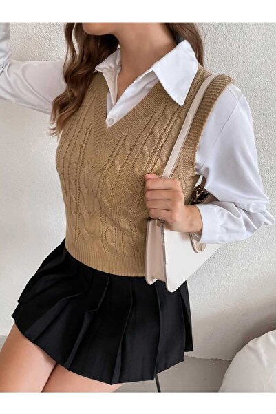 youknitwear you Cameron 100% Cotton V-Neck Women's Sweater