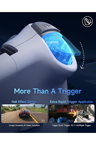 EasySMX M15 Type-C Mobile Gaming Controller, With Hall Effect Sticks & Mechanical Buttons, White