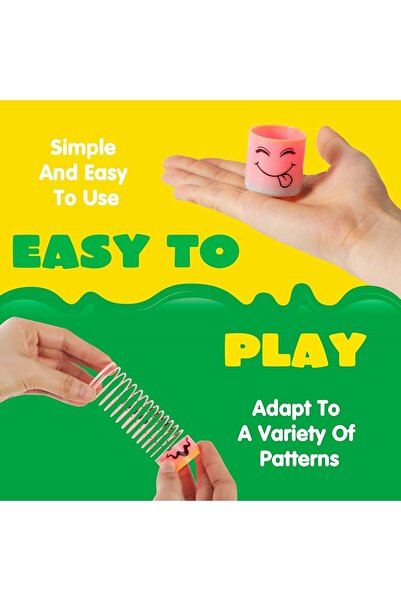 JOYIN Rainbow Spring Party Gift Set - 30 Small Plastic Spring Fidget Toys by