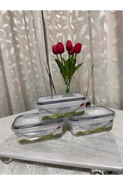 Plastard 3-Piece Convenient Microwave-Safe Fresh Box Storage Container with Convenient Vacuum Lid